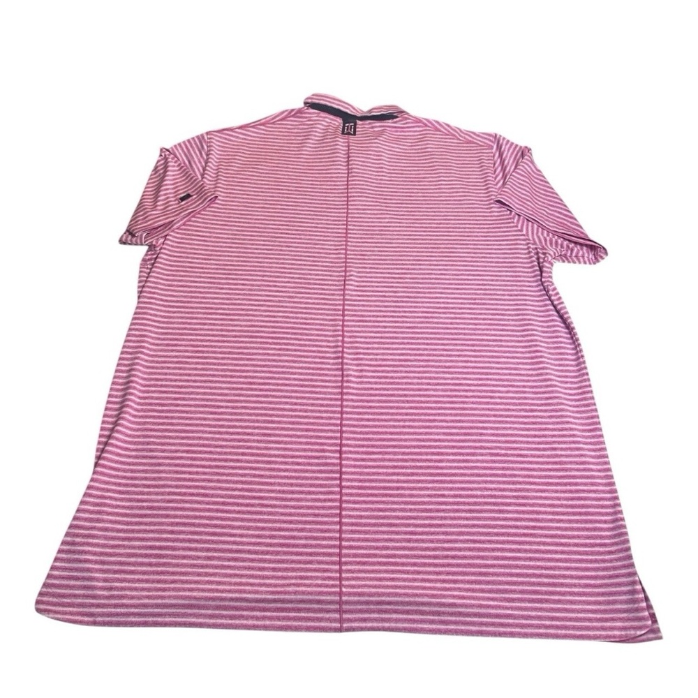 Nike TW Tiger Woods Dri-Fit Striped Polo Shirt Pink XL - Picture 11 of 11